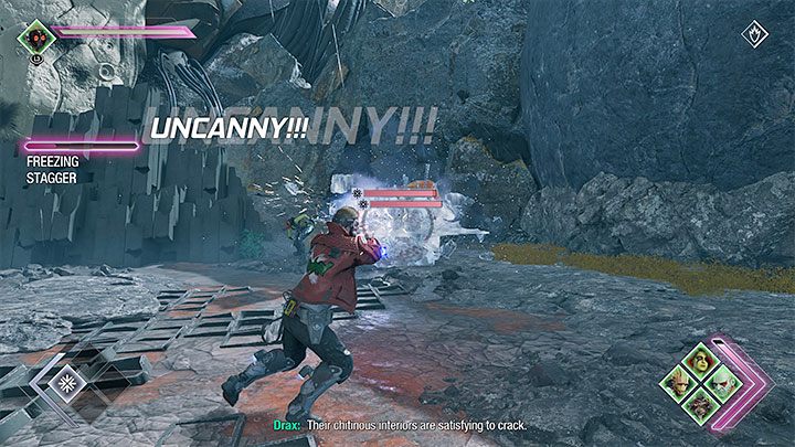 Gra pozwoli Wam od razu przetestować ataki lodowe na nowych potworach - Guardians of the Galaxy: Rozdział 3 - solucja, opis przejścia - Guardians of the Galaxy - poradnik do gry