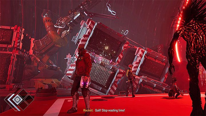 Od razu po odzyskaniu kontroli musicie zaliczyć zjazd - Guardians of the Galaxy: Rozdział 4 - solucja, opis przejścia - Guardians of the Galaxy - poradnik do gry