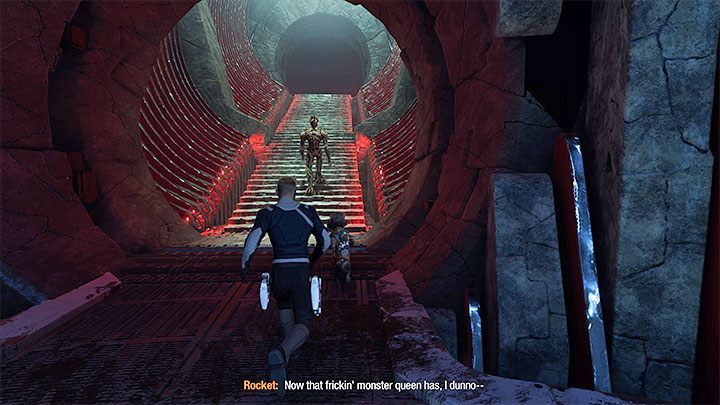 Po cut-scence musicie podążać za Grootem i scena ta nie zawiera żadnych walk - Guardians of the Galaxy: Rozdział 4 - solucja, opis przejścia - Guardians of the Galaxy - poradnik do gry