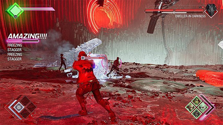 Począwszy od drugiej części pojedynku musicie liczyć się z tym, że na arenie będą pojawiały się mniejsze potwory - Guardians of the Galaxy: Rozdział 4 - solucja, opis przejścia - Guardians of the Galaxy - poradnik do gry