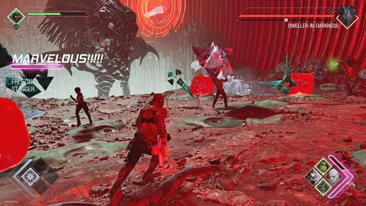 Starajcie się podbiec do bomby i wcisnąć wskazany przycisk żeby nakazać Draxowi rzucenie bombą - Guardians of the Galaxy: Rozdział 4 - solucja, opis przejścia - Guardians of the Galaxy - poradnik do gry