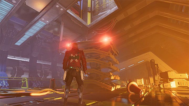 Spodziewajcie się długiej bitwy i po jej zakończeniu wybierzcie przejście do kolejnych korytarzy, w których pojawią się nowi wrogowie - Guardians of the Galaxy: Rozdział 5 - solucja, opis przejścia - Guardians of the Galaxy - poradnik do gry