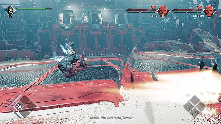 Pierwsza część pojedynku nie jest tak na dobrą sprawę jeszcze walką, tylko próbą przetrwania - Guardians of the Galaxy: Rozdział 6 - solucja, opis przejścia - Guardians of the Galaxy - poradnik do gry