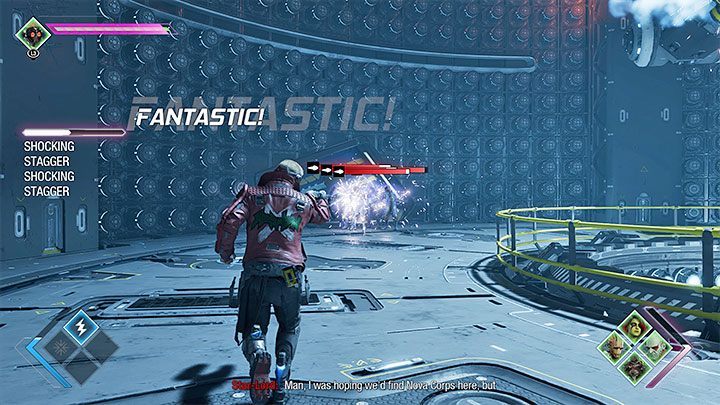 Po udanym rozwiązaniu zagadki spodziewajcie się nowych walk z przeciwnikami - Guardians of the Galaxy: Rozdział 7 - solucja, opis przejścia - Guardians of the Galaxy - poradnik do gry