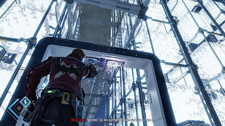 Po wygranej bitwie zlokalizujcie pokazany na obrazku przełącznik - Guardians of the Galaxy: Rozdział 7 - solucja, opis przejścia - Guardians of the Galaxy - poradnik do gry