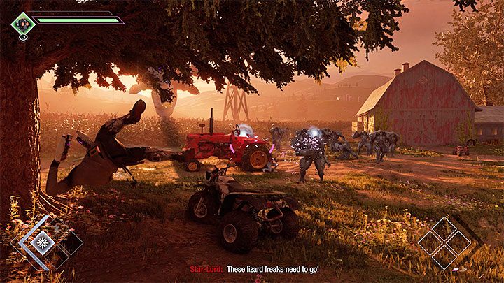 Zostaniecie przeniesieni na gospodarstwo Quillów, ale wyjątkowo będziecie sterowali dorosłym Peterem - Guardians of the Galaxy: Rozdział 8 - solucja, opis przejścia - Guardians of the Galaxy - poradnik do gry