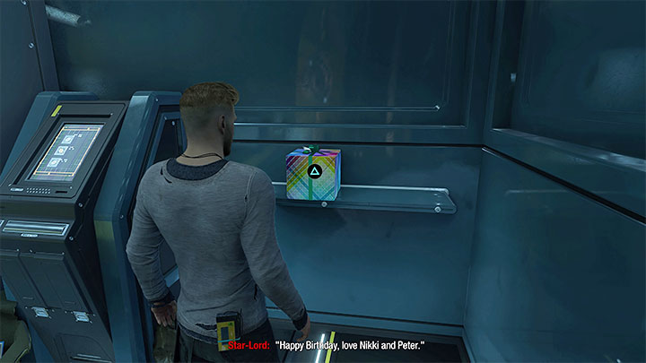 Udajcie się do pokoju Nikki żeby zabrać znajdujący się na prawo od wejścia prezent urodzinowy - Guardians of the Galaxy: Rozdział 8 - solucja, opis przejścia - Guardians of the Galaxy - poradnik do gry
