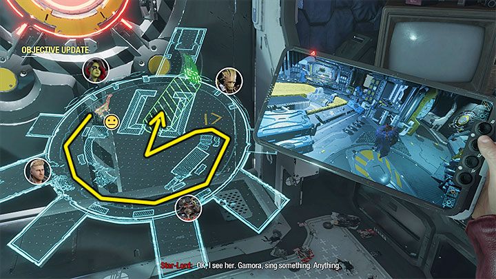 Musicie wpływać na trasę podróży lamy i jest to prosta mini-gra - Guardians of the Galaxy: Rozdział 10 - solucja, opis przejścia - Guardians of the Galaxy - poradnik do gry