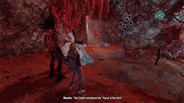 W miejscu, w którym pokonaliście dużego potwora możecie opcjonalnie rozejrzeć się za wąskim przejściem z powyższego obrazka - Guardians of the Galaxy: Rozdział 10 - solucja, opis przejścia - Guardians of the Galaxy - poradnik do gry