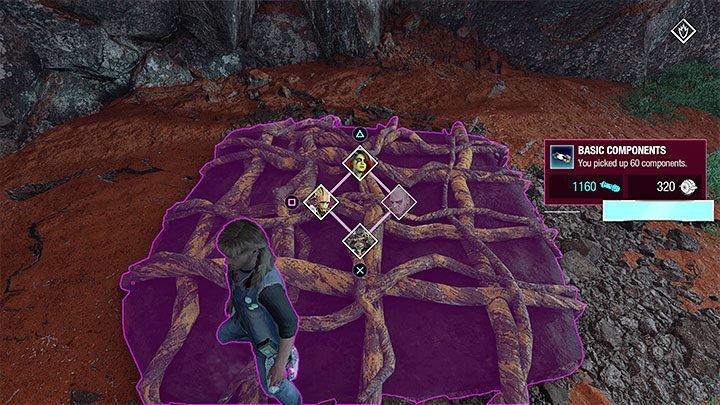 Ustawcie się na interaktywnej platformie z dołączonego obrazka i poproście Groota o jej podniesienie, dzięki czemu dotrzecie do wyższych prawych półek - Guardians of the Galaxy: Rozdział 10 - solucja, opis przejścia - Guardians of the Galaxy - poradnik do gry