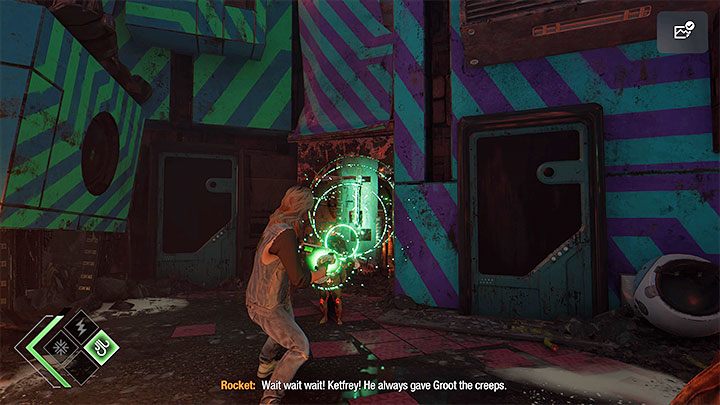 Tuż po dotarciu do zniszczonego targowiska udajcie się prosto żeby znaleźć Archiwum: Profetyczna konwergencja (A Prophetic Convergence) - Guardians of the Galaxy: Rozdział 12 - solucja, opis przejścia - Guardians of the Galaxy - poradnik do gry