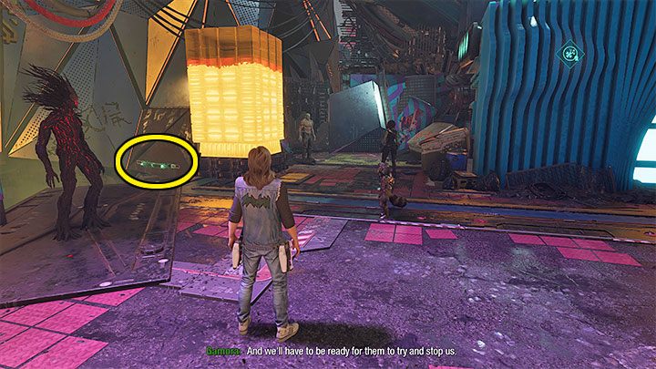 Po powrocie do reszty drużyny poproście Gamorę o przecięcie kabli blokujących przejście do kolejnej lokacji - Guardians of the Galaxy: Rozdział 12 - solucja, opis przejścia - Guardians of the Galaxy - poradnik do gry