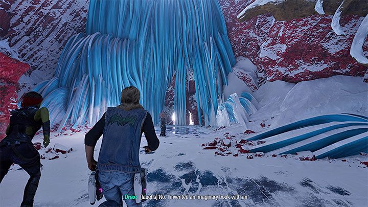 Do legowiska Fin Fang Fooma prowadzi przejście z obrazka - Guardians of the Galaxy: Rozdział 13 - solucja, opis przejścia - Guardians of the Galaxy - poradnik do gry