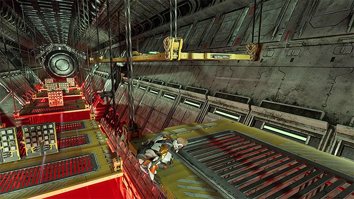 Dotrzecie do tunelu z wielkim wentylatorem i bardzo silne podmuchy są w stanie spychać bohaterów i zrzucać ich z balkoników - Guardians of the Galaxy: Rozdział 14 - solucja, opis przejścia - Guardians of the Galaxy - poradnik do gry