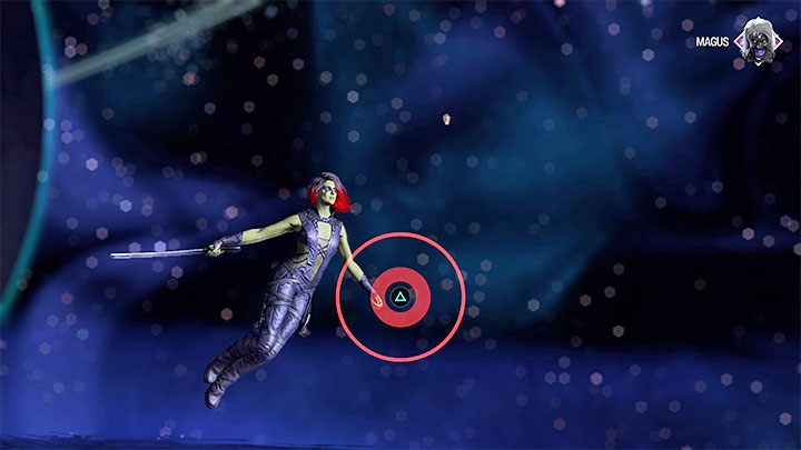 Na sam koniec do zaliczenia jest kilka scenek QTE mających na celu pomyślne uwięzienie Magusa w kamieniu - Guardians of the Galaxy: Rozdział 16 - solucja, opis przejścia - Guardians of the Galaxy - poradnik do gry