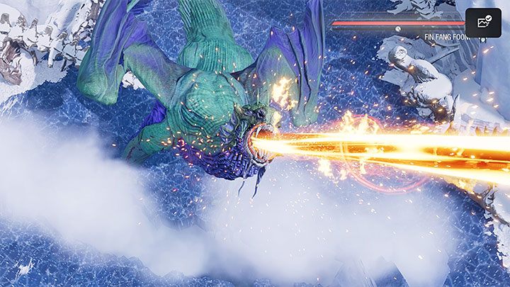 Po tym jak awansujecie do drugiej fazy walki arena zostanie po raz pierwszy zbombardowana przez lodowe bloki - Guardians of the Galaxy: Fin Fang Foom - jak pokonać? - Guardians of the Galaxy - poradnik do gry