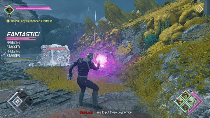 Po napełnieniu paska oszołomienia możecie podjąć próbę aktywacji doładowanego strzału - Guardians of the Galaxy: Trofeum Wystawieni do odstrzału - Guardians of the Galaxy - poradnik do gry