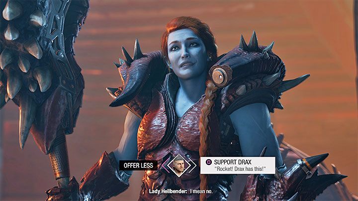 W rozdziale 3 otrzymacie ważny wybór czy wystawić na sprzedaż Groota czy Rocketa - Guardians of the Galaxy: Trofeum Galaktyczna bieda - Guardians of the Galaxy - poradnik do gry