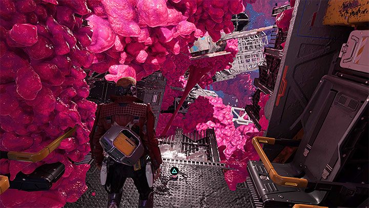 To jeden z sekretów zdobywanych niedługo po zjechaniu na dół - pokazuje to obrazek 1 - Guardians of the Galaxy: Rozdział 1 - wszystkie sekrety/znajdźki, lista - Guardians of the Galaxy - poradnik do gry