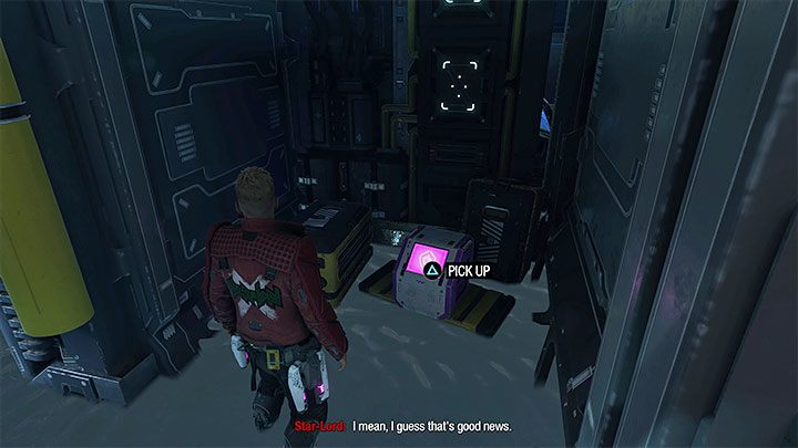 Możecie już wkroczyć do nowo odblokowanej skrytki, w której jest skrzynka ze strojem - Guardians of the Galaxy: Rozdział 7 - wszystkie sekrety/znajdźki, lista - Guardians of the Galaxy - poradnik do gry