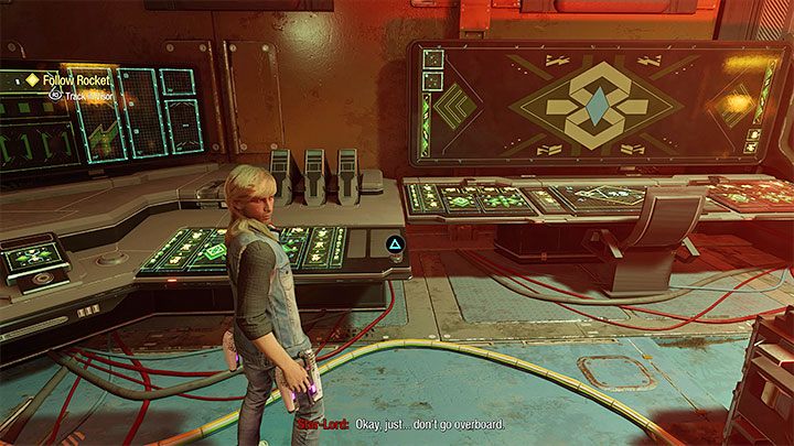 Znajdźkę możecie zlokalizować tuż po dotarciu do centrum komunikacyjnego (Comm Center) - jest to częścią głównej fabuły i załączy się tu cut-scenka z narady Strażników Galaktyki celem obmyślenia dalszego planu działania - Guardians of the Galaxy: Rozdział 8 - wszystkie sekrety/znajdźki, lista - Guardians of the Galaxy - poradnik do gry