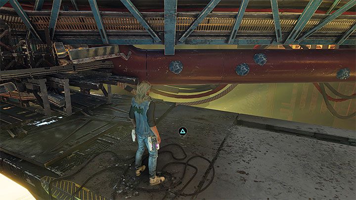 Po zjechaniu na dół zlokalizujcie wyższą półkę, na którą można się wspiąć po podwójnym skoku - Guardians of the Galaxy: Rozdział 12 - wszystkie sekrety/znajdźki, lista - Guardians of the Galaxy - poradnik do gry