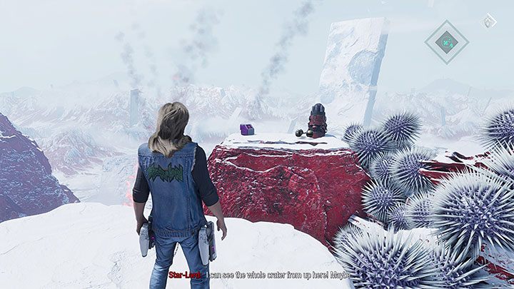 Doskoczcie do Gamory i następnie wskoczcie na znajdującą się nad nią wyższą półkę - Guardians of the Galaxy: Rozdział 13 - wszystkie sekrety/znajdźki, lista - Guardians of the Galaxy - poradnik do gry