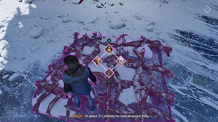 Sekret możecie znaleźć po stoczeniu drugiej bitwy z wendigo, czyli tej, w której pojawia się przywódca stada potworów (obrazek 1) - Guardians of the Galaxy: Rozdział 13 - wszystkie sekrety/znajdźki, lista - Guardians of the Galaxy - poradnik do gry