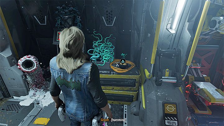 Na statku Milano odwiedźcie dolny podkład i odszukajcie na nim znajdźkę Strażnika - Guardians of the Galaxy: Rozdział 14 - wszystkie sekrety/znajdźki, lista - Guardians of the Galaxy - poradnik do gry