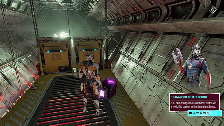 Odczekajcie na dobry moment żeby przeskoczyć na sąsiedni balkonik z prawej części tunelu - pokazuje go obrazek 1 - Guardians of the Galaxy: Rozdział 14 - wszystkie sekrety/znajdźki, lista - Guardians of the Galaxy - poradnik do gry