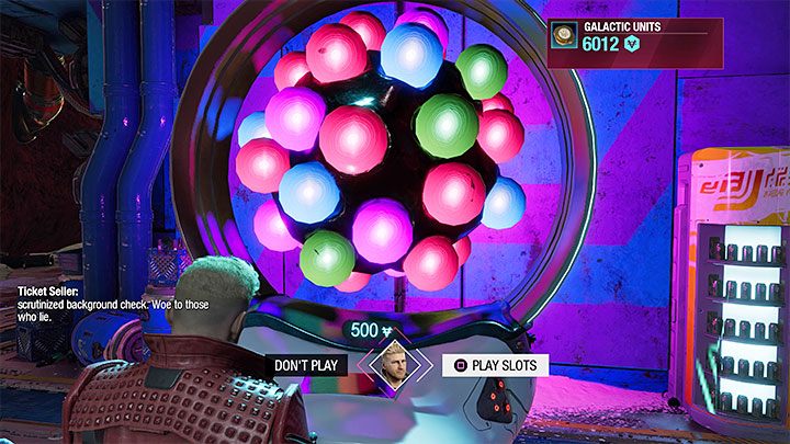 Jednoręki bandyta (Slots) oferuje zagranie za 500 kredytów - Guardians of the Galaxy: Ważne wybory - Rozdział 6 - Guardians of the Galaxy - poradnik do gry
