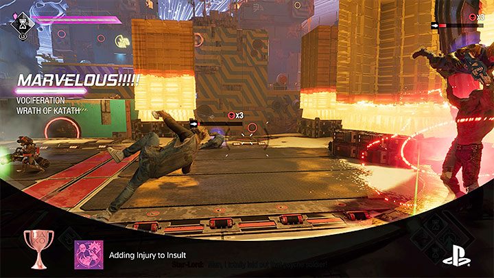 Umiejętność Gniew Katatha możecie wybierać z rozwijanego menu zdolności - Guardians of the Galaxy: Wszystkie trofea, poradnik trofeowy - Guardians of the Galaxy - poradnik do gry