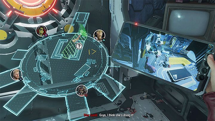 Jeśli w misji 2 zdecydowaliście się na schowanie sprzętu Rocketa, to wydostanie się okaże się nieco trudniejsze - Guardians of the Galaxy: Ważne wybory - Rozdział 10 - Guardians of the Galaxy - poradnik do gry