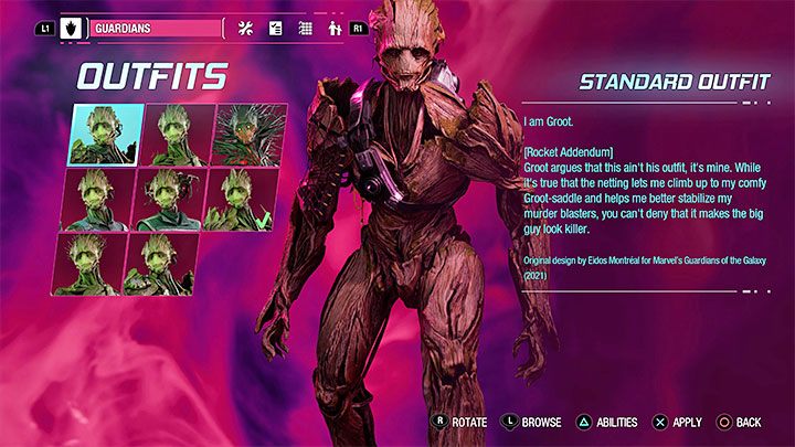 To domyślny wygląd Groota w grze - Guardians of the Galaxy: Groot - stroje - Guardians of the Galaxy - poradnik do gry
