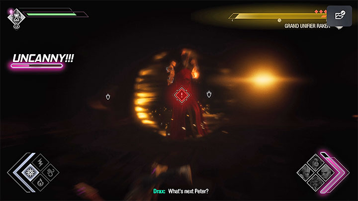 Jedną z bardziej irytujących nowości w konfrontacji z Rakerem jest to, że co jakiś czas na arenie nastaną ciemności - Guardians of the Galaxy: Wielki Unifikator Raker - jak pokonać? - Guardians of the Galaxy - poradnik do gry