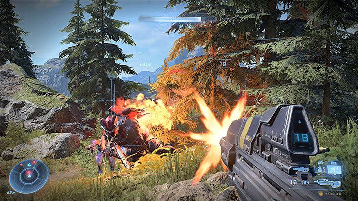 W trakcie każdej konfrontacji powinniście w pierwszej kolejności szybko zidentyfikować bardziej elitarnych wrogów, tzn - Halo Infinite: Walka, bronie i amunicja - Halo Infinite - poradnik do gry