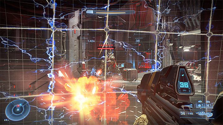 Nie polecamy używać ciężkich broni trzymanych w obu dłoniach - Halo Infinite: Escharum - boss, jak pokonać? - Halo Infinite - poradnik do gry