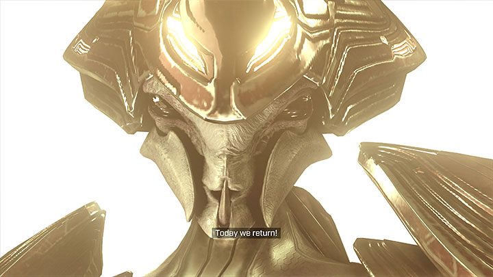 Walka z końcowym bossem nie rozpocznie się od razu po wkroczeniu do sali i możecie to wykorzystać do tego żeby pozbierać bronie, amunicję i granaty z okolicy - Halo Infinite: Heraldka (finałowy boss) - boss, jak pokonać? - Halo Infinite - poradnik do gry