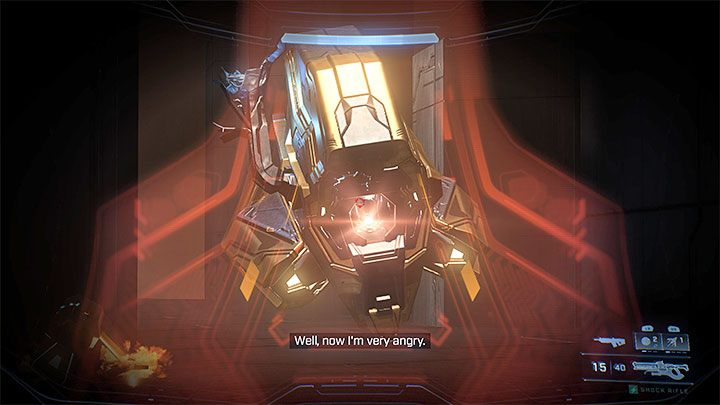 Podstawowe założenia walki są niezmienione - musicie celować w odnóża dużej maszyny po to żeby je osłabiać i docelowo doprowadzać do ich niszczenia - Halo Infinite: Główna iglica - solucja, opis przejścia - Halo Infinite - poradnik do gry