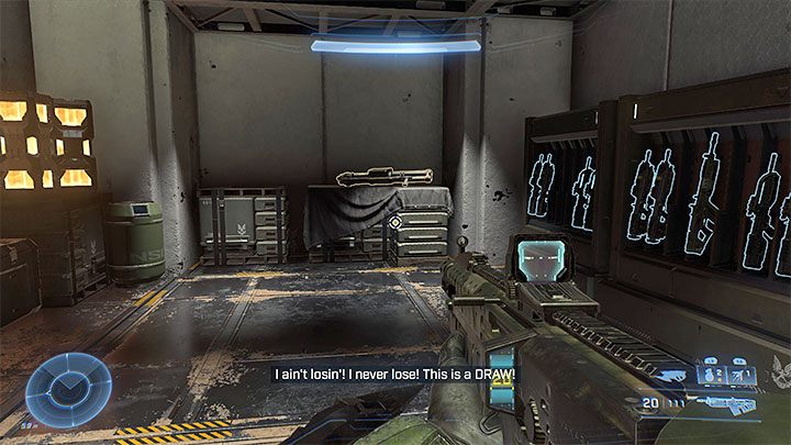 Liniowe korytarze doprowadzą Was do drugiego hangaru treningowego i także i w tej lokacji do stoczenia jest duża bitwa - Halo Infinite: Gmach Rozrachunku - solucja, opis przejścia - Halo Infinite - poradnik do gry