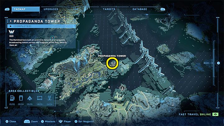 Wieża jest obok wschodniego działa przeciwlotniczego - Halo Infinite: Wieże propagandowe (Cmentarzyska) - Halo Infinite - poradnik do gry