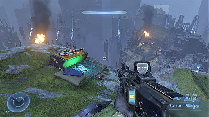 Dziennik audio jest na szczycie wzgórza w północnej części Cmentarzysk, w niewielkiej odległości na zachód od północnego działa przeciwlotniczego - Halo Infinite: Pelikan unieszkodliwiony (Cmentarzyska) - rdzenie, nagrania - Halo Infinite - poradnik do gry