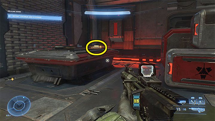 Dziennik audio znajduje się w pokazanym na obrazku 1 małym budynku na południe od zachodniego działa przeciwlotniczego - Halo Infinite: Pelikan unieszkodliwiony (Cmentarzyska) - rdzenie, nagrania - Halo Infinite - poradnik do gry