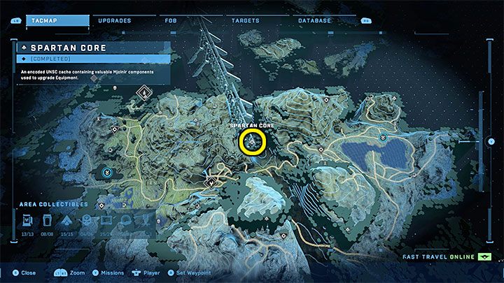 Rdzeń jest w obszarze oddzielającym dwie główne części regionu - Halo Infinite: Zbrojownie i rdzenie Spartan (Rekonstrukcja) - Halo Infinite - poradnik do gry
