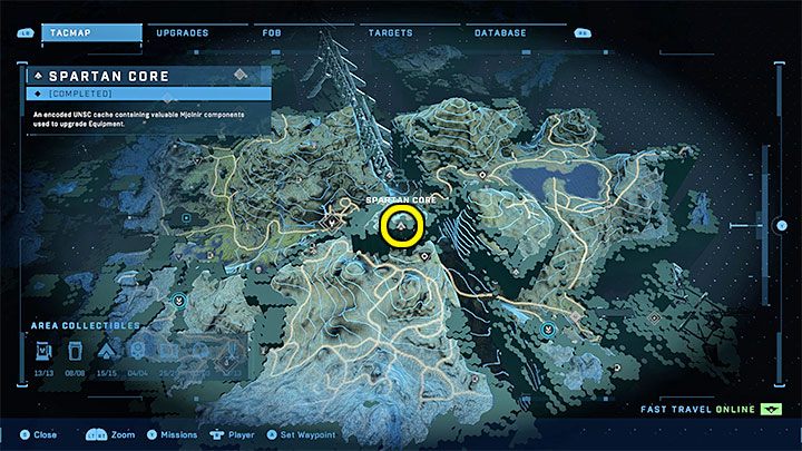 Rdzeń jest na wzgórzu niedaleko od Bramy rozdarcia - Halo Infinite: Zbrojownie i rdzenie Spartan (Rekonstrukcja) - Halo Infinite - poradnik do gry