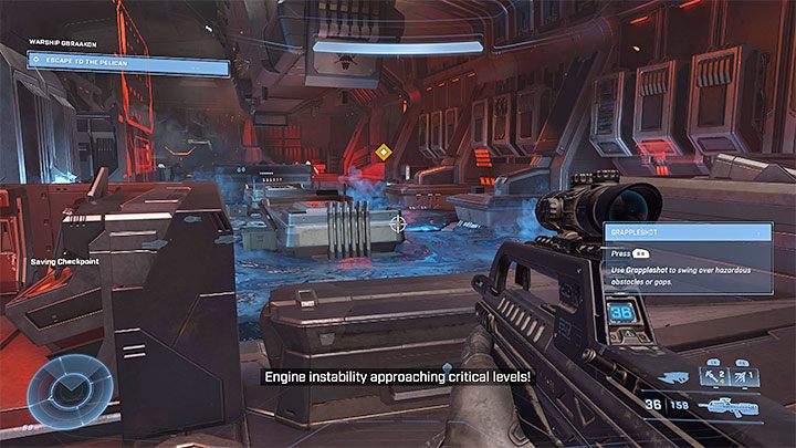 Trasa ucieczki jest bardzo liniowa - Halo Infinite: Okręt wojenny Gbraakon - solucja, opis przejścia - Halo Infinite - poradnik do gry