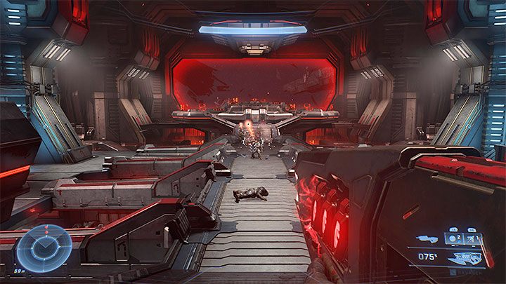 Nagranie audio odnajduje się na mostku kapitańskim z powyższego obrazka - Halo Infinite: Okręt wojenny Gbraakon (Upadek) - lista, czaszki, nagrania - Halo Infinite - poradnik do gry