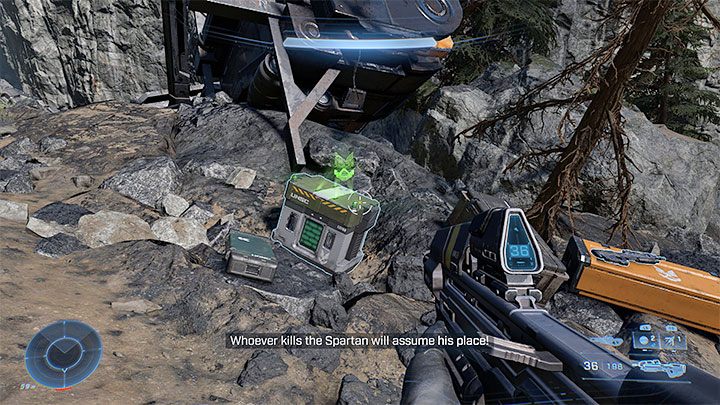 Po tym jak znajdziecie się na powierzchni skręćcie dwukrotnie w prawo żeby pobiec ścieżką z obrazka 1 - Halo Infinite: Posterunek Tremoniusa (Upadek) - lista, rdzenie, nagrania - Halo Infinite - poradnik do gry