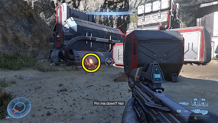 Dziennik audio również jest do odnalezienia w dolnym obszarze pod lądowiskiem - Halo Infinite: Posterunek Tremoniusa (Upadek) - lista, rdzenie, nagrania - Halo Infinite - poradnik do gry