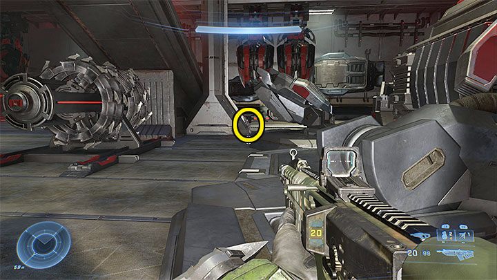 Po znalezieniu się w środku nagranie audio znajdziecie na parterze, niedaleko obiektów, które sabotuje się w ramach zaliczania opisywanego posterunku - Halo Infinite: Kuźnia Teash (Kontakty) - lista, rdzenie, nagrania - Halo Infinite - poradnik do gry